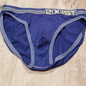 Mesh Blue and Yellow 2Xist Briefs